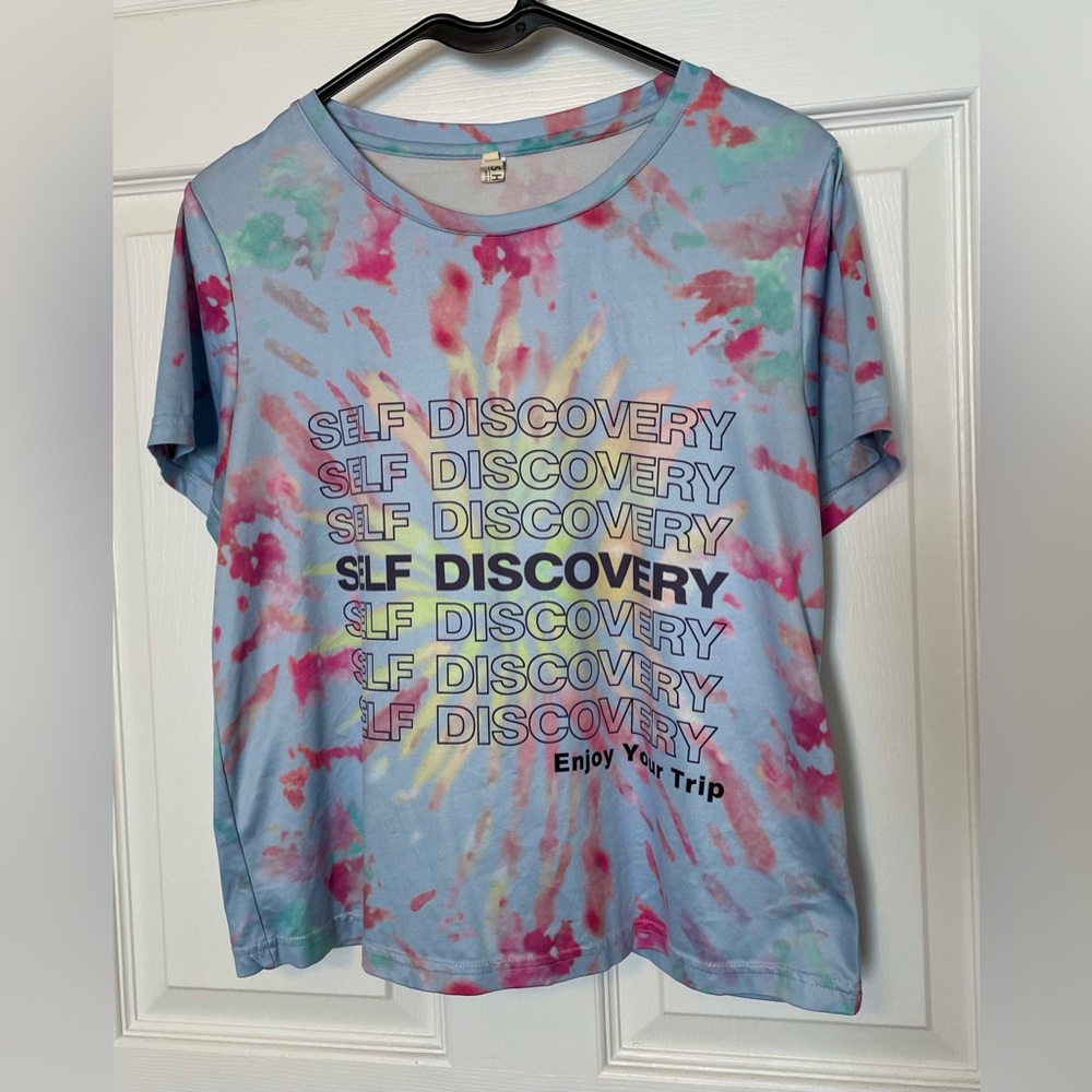Tie Dye Silk Waistline Shirt